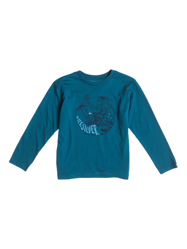 quiksilver, Ls Organic Tee Boy L16, MOROCCAN BLUE (bsg0) 0 Ls Organic Tee Boy L16 EQKZT03008 Quiksilver