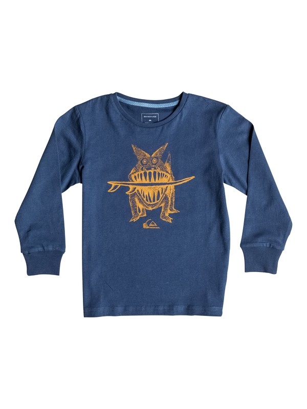 quiksilver, Carbon Brun'S Dog - Tee-Shirt à manches longues, DARK DENIM (brq0) 0 Carbon Brun'S Dog - Tee-Shirt à manches longues EQKZT03072 Quiksilver