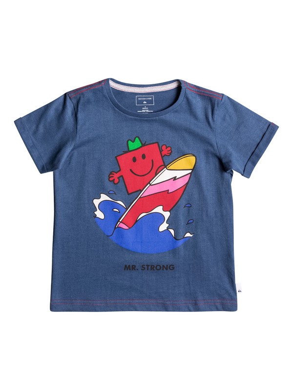 quiksilver, Mr Strong Classic - Super-Soft Short Sleeve T-Shirt, DARK DENIM (brq0) 0 Mr Strong Classic - Super-Soft Short Sleeve T-Shirt Blue EQKZT03119 Quiksilver