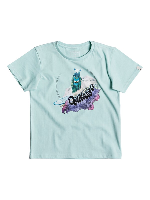 quiksilver, Classic Log Bear - T Shirt col rond pour Garçon 2-7 ans, EGGSHELL BLUE (bfd0) 0 Classic Log Bear - T Shirt col rond pour Garçon 2-7 ans EQKZT03190 Quiksilver