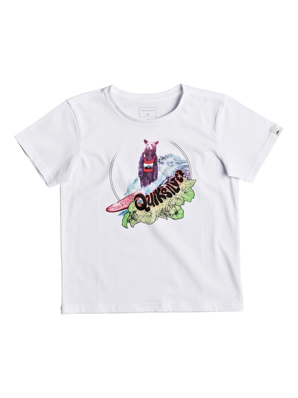 quiksilver, Classic Log Bear - T-Shirt for Boys 2-7, WHITE (wbb0) 0 Classic Log Bear - T-Shirt for Boys 2-7 White EQKZT03190 Quiksilver
