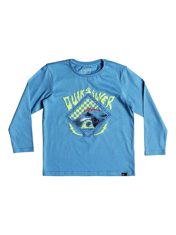 quiksilver, Hb Check - Long Sleeve T-Shirt for Boys 2-7, CENDRE BLUE (bll0) 0 Hb Check - Long Sleeve T-Shirt for Boys 2-7 Blue EQKZT03240 Quiksilver