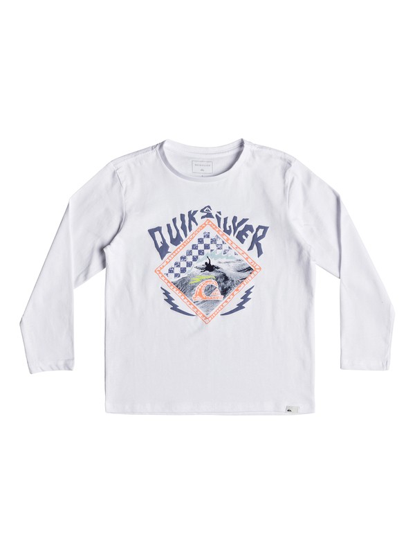 quiksilver, Hb Check - Long Sleeve T-Shirt for Boys 2-7, WHITE (wbb0) 0 Hb Check - Long Sleeve T-Shirt for Boys 2-7 White EQKZT03240 Quiksilver