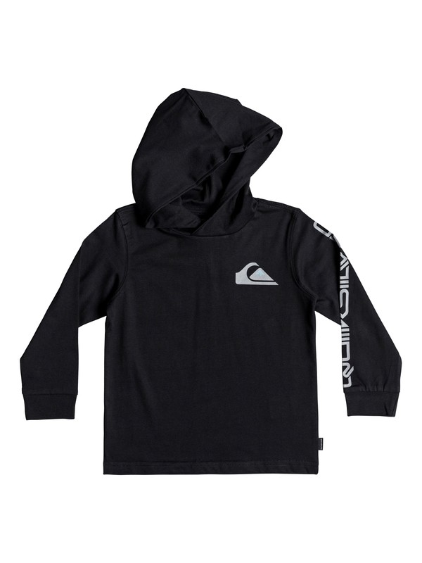 quiksilver, Boy's 2-7 Vice Versa Long Sleeve Hooded Tee, BLACK (kvj0) 0 Boy's 2-7 Vice Versa Long Sleeve Hooded Tee Black EQKZT03277 Quiksilver