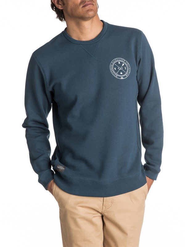 quiksilver, Waterman Pop The Bell Sweatshirt, MAJOR BLUE (bsm0) 0 Waterman Pop The Bell Sweatshirt EQMFT03005 Quiksilver