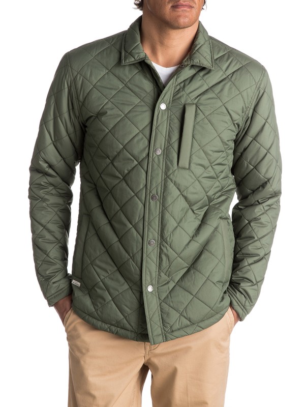 quiksilver, Waterman Puffed Up Water-Repellent Quilted Shirt Jacket, BEETLE (gqm0) 0 Waterman Puffed Up Water-Repellent Quilted Shirt Jacket EQMJK03004 Quiksilver
