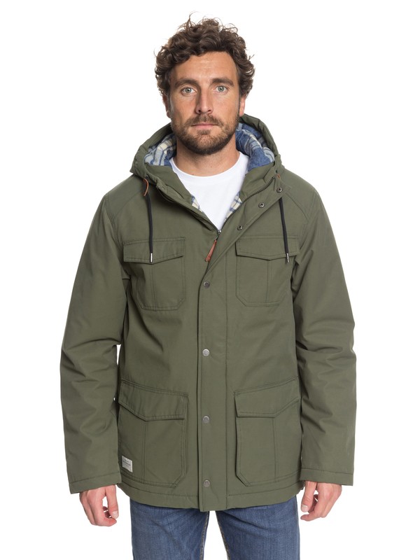 quiksilver, Waterman Weather - Manteau imperméable à capuche, BEETLE (gqm0) 0 Waterman Weather - Manteau imperméable à capuche Vert EQMJK03005 Quiksilver