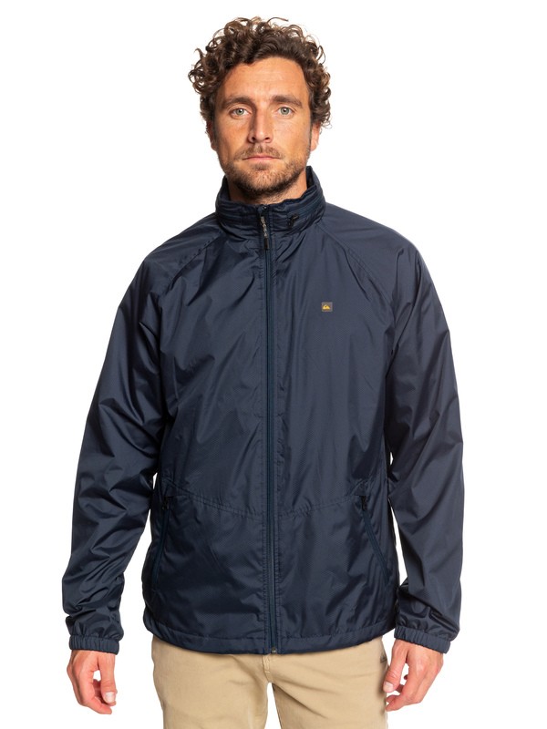 quiksilver, Waterman Shell Shock Water-Resistant Hooded Windbreaker, PARISIAN NIGHT (byp0) 0 Waterman Shell Shock Water-Resistant Hooded Windbreaker Blue EQMJK03011 Quiksilver