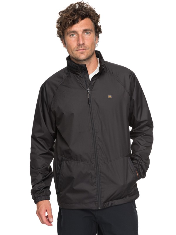 quiksilver, Waterman Shell Shock Water-Resistant Hooded Windbreaker, BLACK (kvj0) 0 Waterman Shell Shock Water-Resistant Hooded Windbreaker Black EQMJK03011 Quiksilver