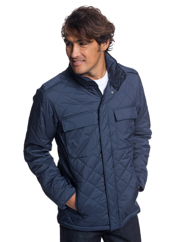 quiksilver, Waterman Last Out - Chaqueta militar resistente al agua con capucha para Hombre, PARISIAN NIGHT (byp0) 0 Waterman Last Out - Chaqueta militar resistente al agua con capucha para Hombre Azul EQMJK03014 Quiksilver