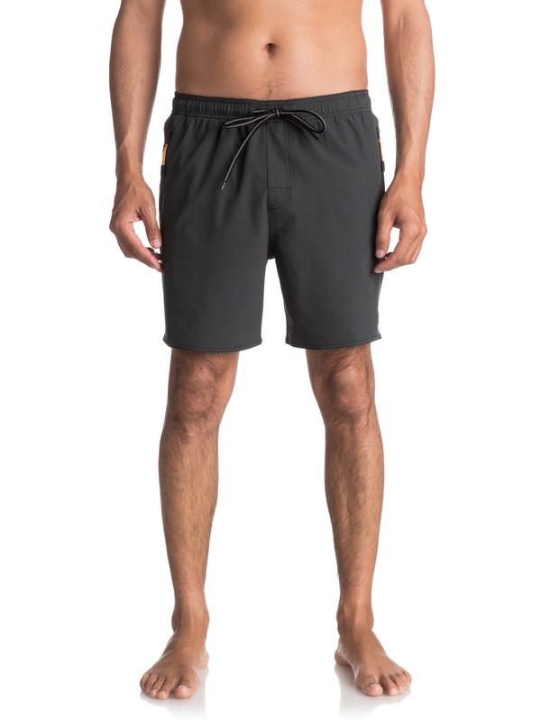 quiksilver, Waterman Lockdown Volleys, COAL (kte0) 0 Waterman Lockdown Volleys Black EQMJV03022 Quiksilver