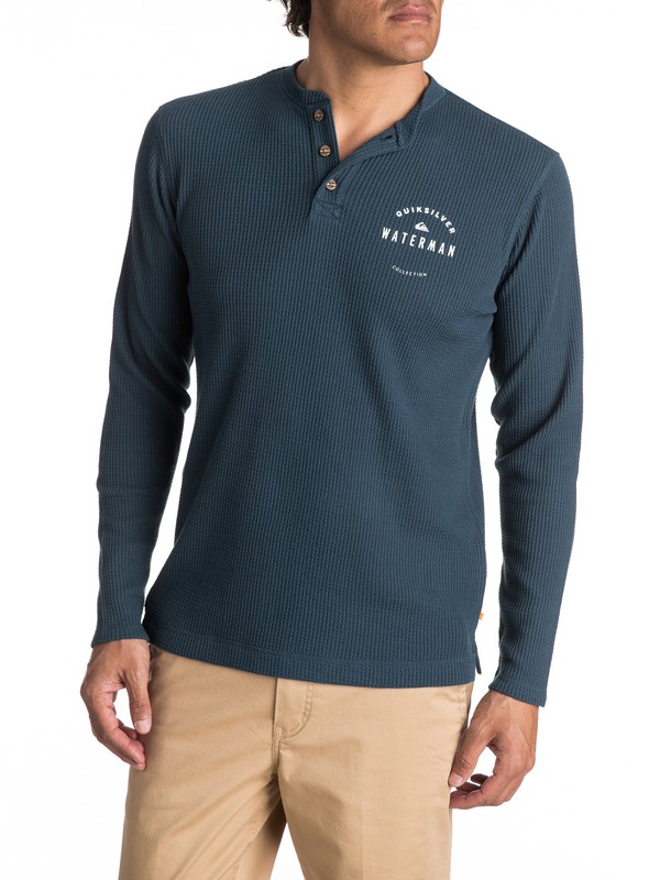 quiksilver, Waterman Thermal Creeks - T-shirt thermique à col boutonné et manches longues, MAJOR BLUE (bsm0) 0 Waterman Thermal Creeks - T-shirt thermique à col boutonné et manches longues EQMKT03011 Quiksilver