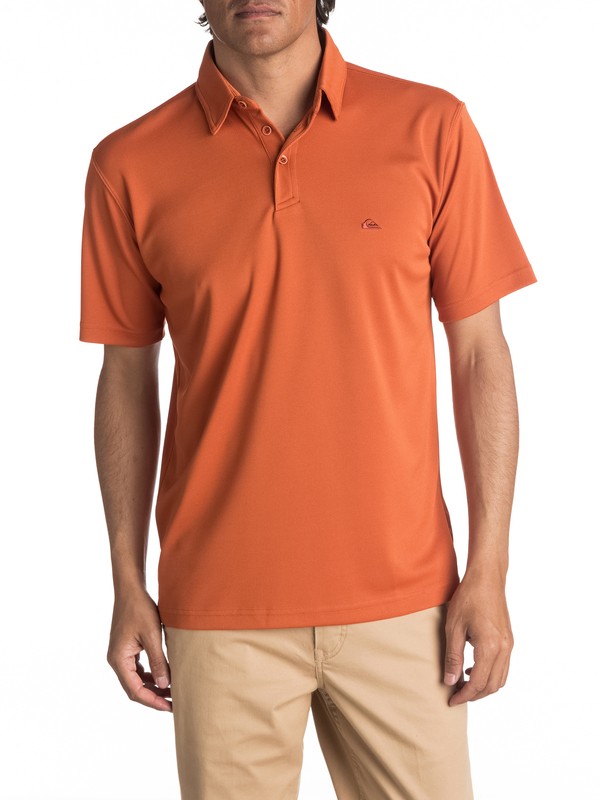 quiksilver, Waterman Water Polo Shirt, RUST (cnh0) 0 Waterman Water Polo Shirt Brown EQMKT03016 Quiksilver