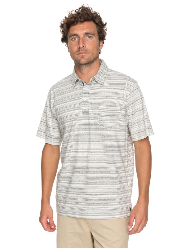 quiksilver, Waterman Sand Dollar Polo Shirt, BLACK SAND DOLLAR (kvj3) 0 Waterman Sand Dollar Polo Shirt Black EQMKT03025 Quiksilver