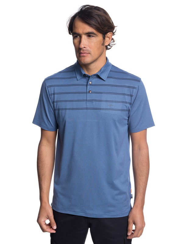 quiksilver, Waterman River Explorer Technical Short Sleeve Polo Shirt, ORION BLUE HEATHER (brgh) 0 Waterman River Explorer Technical Short Sleeve Polo Shirt Blue EQMKT03043 Quiksilver