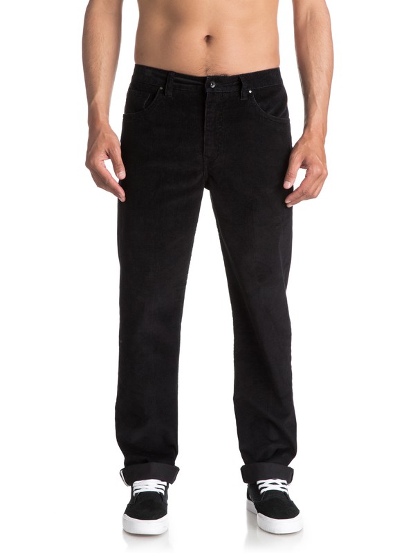 quiksilver, Waterman Corded Surf - Pantalones de pana para Hombre, BLACK (kvj0) 0 Waterman Corded Surf - Pantalones de pana para Hombre Negro EQMNP03002 Quiksilver
