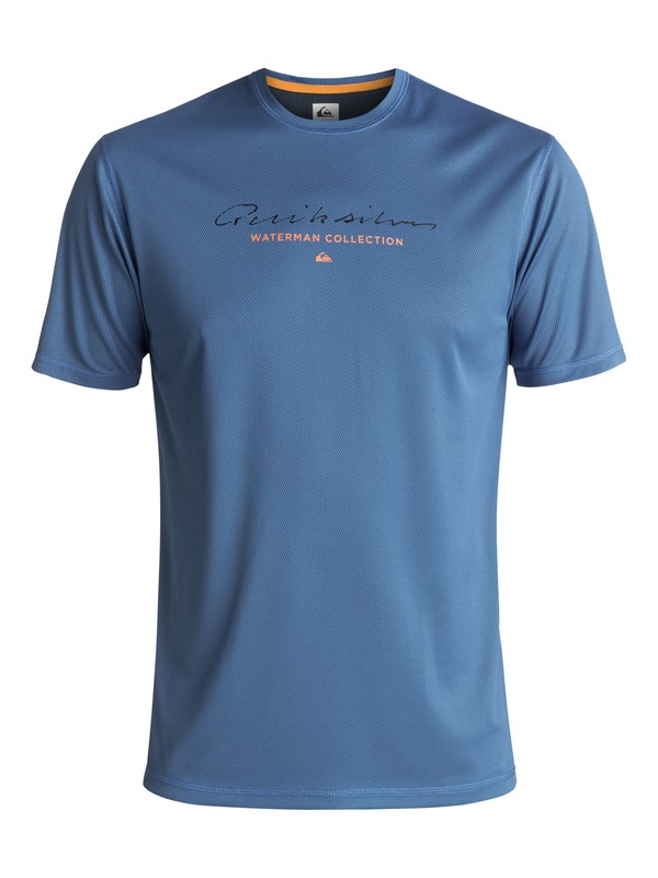 quiksilver, Waterman Gut Check - Amphibian UPF 40 Surf T-Shirt, DEEP WATER (bpd0) 0 Waterman Gut Check - Amphibian UPF 40 Surf T-Shirt Blau EQMWR03018 Quiksilver