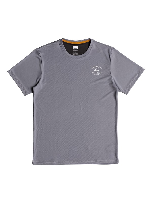 quiksilver, Waterman Gut Check Short Sleeve UPF 50 Rashguard, SLEET (szp0) 0 Waterman Gut Check Short Sleeve UPF 50 Rashguard Grey EQMWR03040 Quiksilver