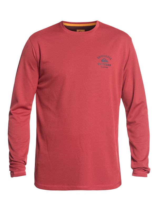 quiksilver, Waterman Gut Check Long Sleeve UPF 50 Rashguard, CARDINAL (rpe0) 0 Waterman Gut Check Long Sleeve UPF 50 Rashguard Red EQMWR03041 Quiksilver