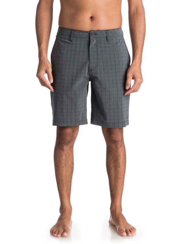 quiksilver, Waterman Vagabond Plaid - Amphibian Board Shorts for Men, BLACK (kvj0) 0 Waterman Vagabond Plaid - Amphibian Board Shorts for Men Black EQMWS03051 Quiksilver