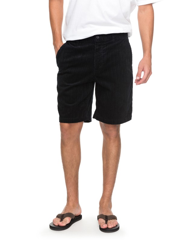 quiksilver, WALKING CORD WALKSHORT, BLACK (kvj0) 0 WALKING CORD WALKSHORT EQMWS03063 Quiksilver