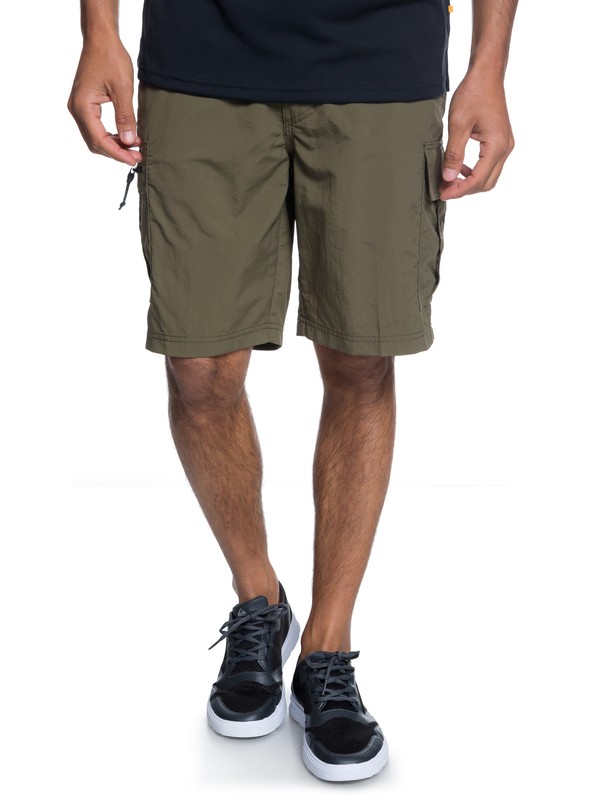 quiksilver, Waterman Skipper Technical Cargo Shorts, IVY GREEN (crb0) 0 Waterman Skipper Technical Cargo Shorts Brown EQMWS03068 Quiksilver