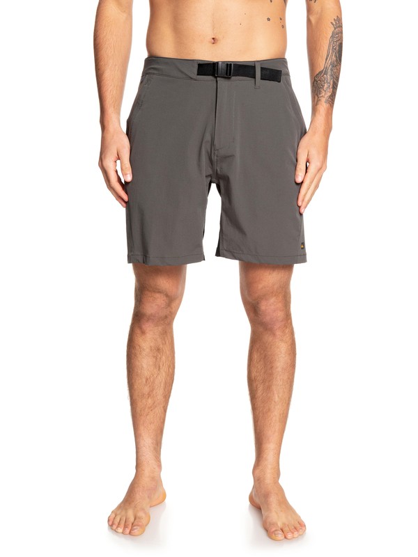 quiksilver, Waterman Venture 19" - Amphibian Board Shorts for Men, DARK SHADOW (krp0) 0 Waterman Venture 19" - Amphibian Board Shorts for Men Black EQMWS03090 Quiksilver