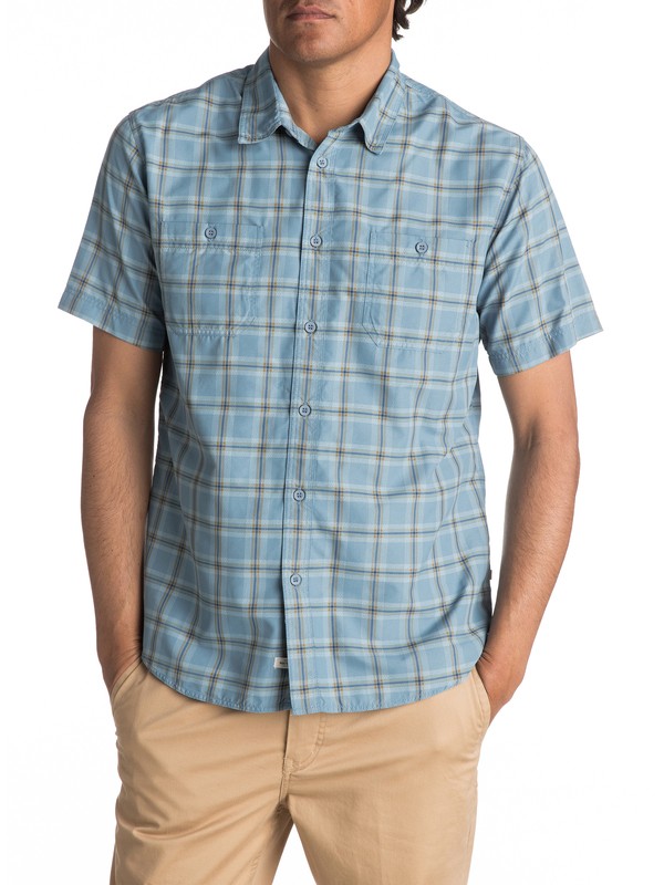 quiksilver, Waterman Wake Short Sleeve Shirt, PROVENCIAL WAKE (blm1) 0 Waterman Wake Short Sleeve Shirt EQMWT03007 Quiksilver