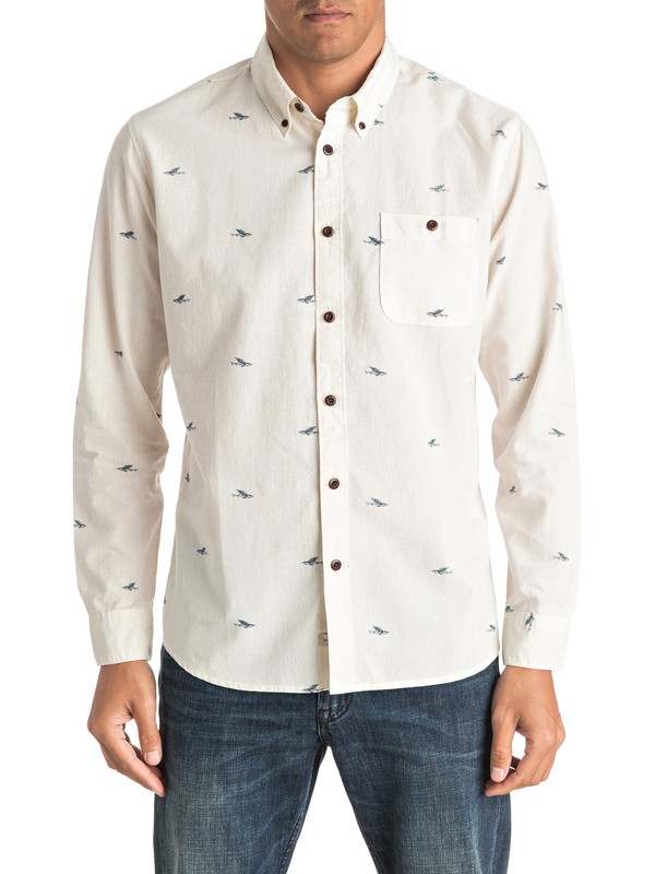 quiksilver, Waterman Post Surf Long Sleeve Shirt, PRISTINE (wcb0) 0 Waterman Post Surf Long Sleeve Shirt EQMWT03013 Quiksilver