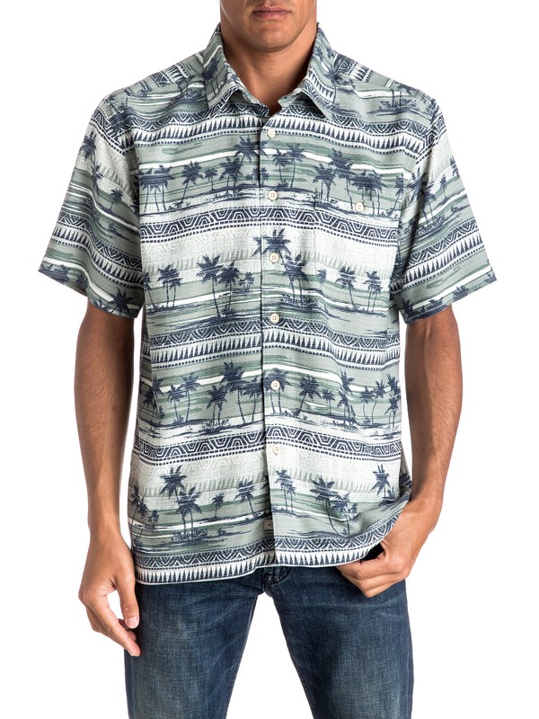 quiksilver, Waterman Power Lounge - Short Sleeve Shirt, PALE AQUA (gcp0) 0 Waterman Power Lounge - Short Sleeve Shirt EQMWT03015 Quiksilver