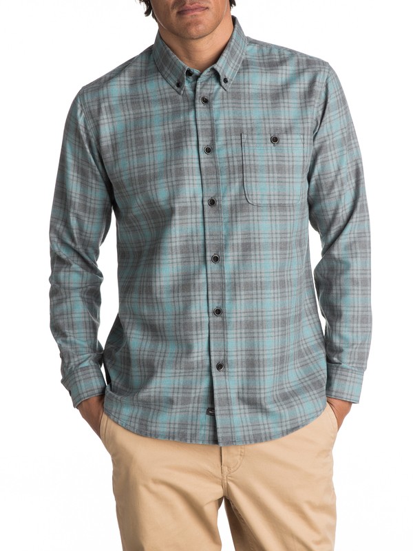 quiksilver, Waterman Cortez Straight Long Sleeve Shirt, ASH CORTEZ STRAIGHT (ksa1) 0 Waterman Cortez Straight Long Sleeve Shirt Black EQMWT03038 Quiksilver