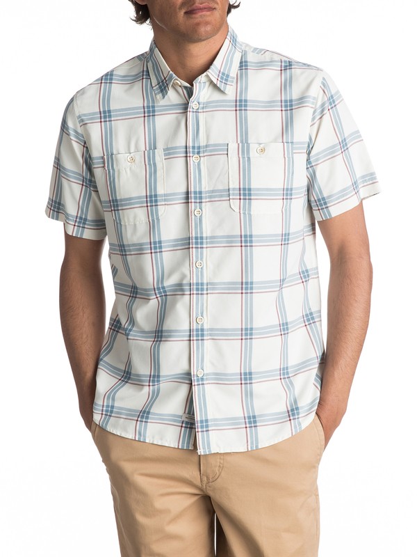quiksilver, Waterman Island Job Update Short Sleeve Shirt, BONE ISLAND JOB (weg1) 0 Waterman Island Job Update Short Sleeve Shirt White EQMWT03067 Quiksilver