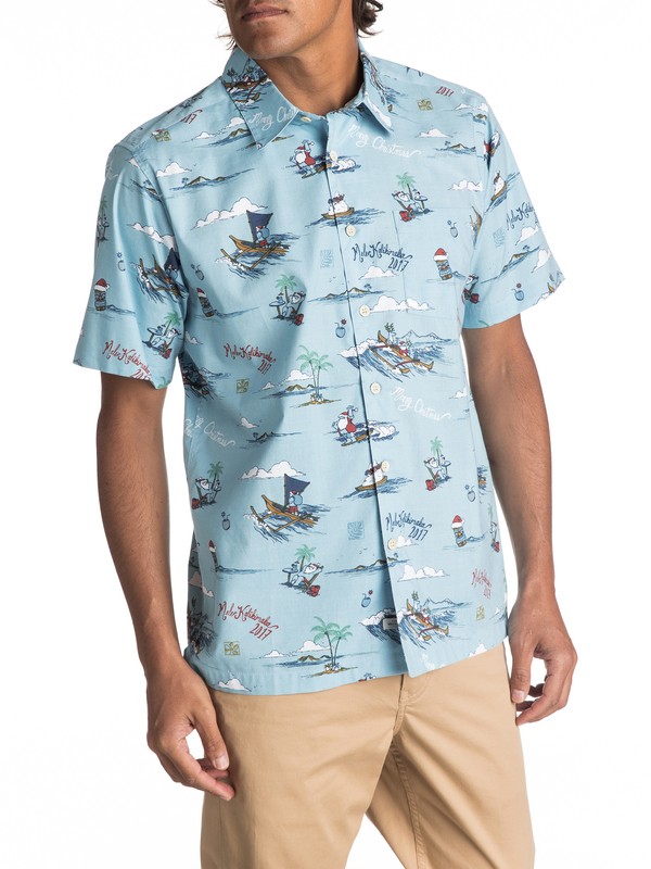 CHRISTMAS IN MAKANO EQMWT03084 0 Waterman Christmas In Makano Short Sleeve Shirt EQMWT03084 Quiksilver