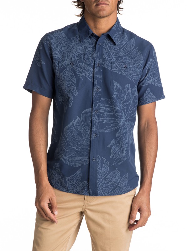 quiksilver, Waterman Wake XOA Technical Short Sleeve Shirt, ESTATE BLUE XOA (bsw6) 0 Waterman Wake XOA Technical Short Sleeve Shirt Blue EQMWT03096 Quiksilver