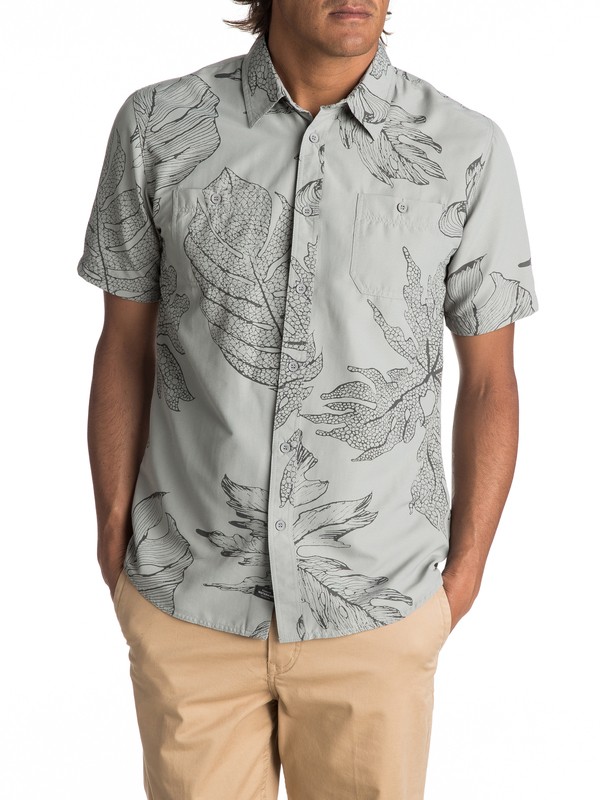 quiksilver, Waterman Wake XOA Technical Short Sleeve Shirt, GREY XOA (slr6) 0 Waterman Wake XOA Technical Short Sleeve Shirt Grey EQMWT03096 Quiksilver