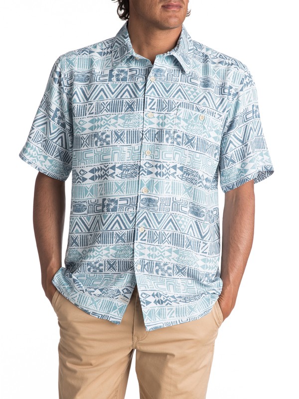 quiksilver, Lunu Short Sleeve Shirt, PLEIN AIR LUNU (bzl6) 0 Lunu Short Sleeve Shirt EQMWT03102 Quiksilver