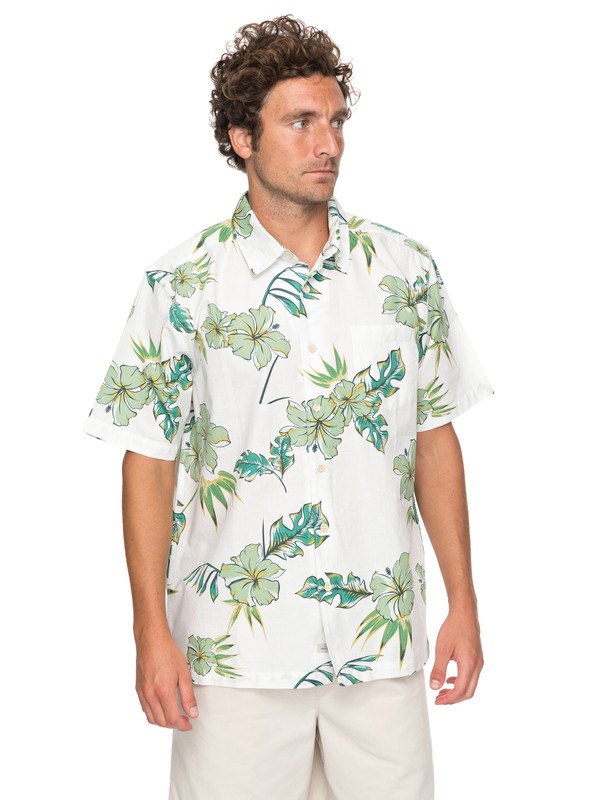 quiksilver, Waterman Monolai Short Sleeve Shirt, WHITE MONOLAI (wbb6) 0 Waterman Monolai Short Sleeve Shirt White EQMWT03113 Quiksilver