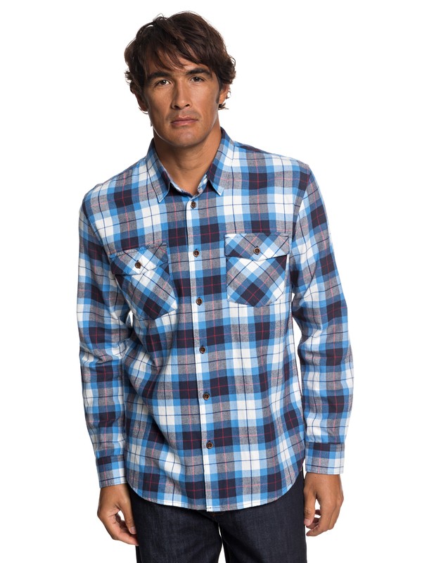 quiksilver, Waterman Wade Creek Long Sleeve Shirt, PARISIAN NIGHT (byp0) 0 Waterman Wade Creek Long Sleeve Shirt Blue EQMWT03145 Quiksilver