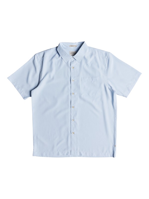 quiksilver, Waterman Cane Island Short Sleeve Shirt, CRYSTAL BLUE (bfa0) 0 Waterman Cane Island Short Sleeve Shirt Blue EQMWT03149 Quiksilver