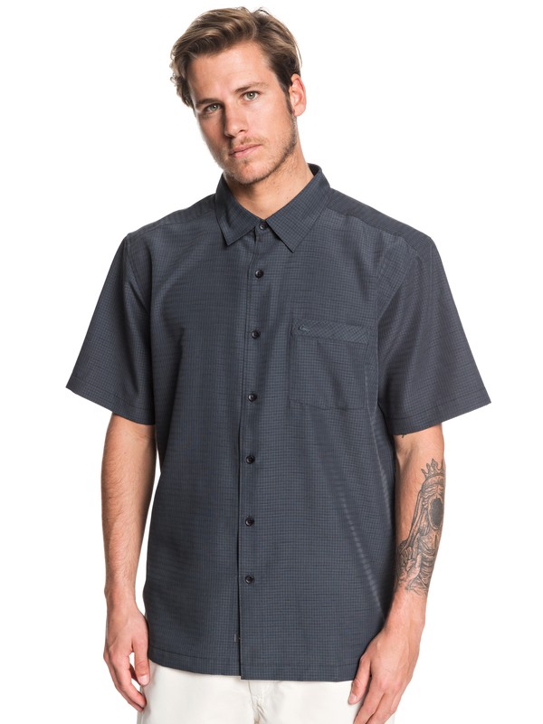 quiksilver, Waterman Centinela Short Sleeve Shirt, BLACK (kvj0) 0 Waterman Centinela Short Sleeve Shirt Negro EQMWT03150 Quiksilver