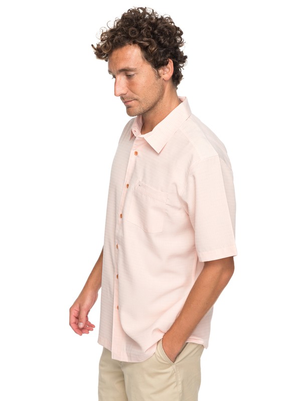 quiksilver, Waterman Centinela Short Sleeve Shirt, DUSTY CORAL (nht0) 0 Waterman Centinela Short Sleeve Shirt Orange EQMWT03150 Quiksilver