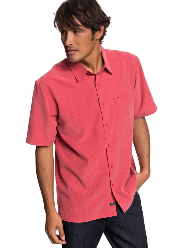 quiksilver, Waterman Centinela Short Sleeve Shirt, CARDINAL (rpe0) 0 Waterman Centinela Short Sleeve Shirt Red EQMWT03150 Quiksilver