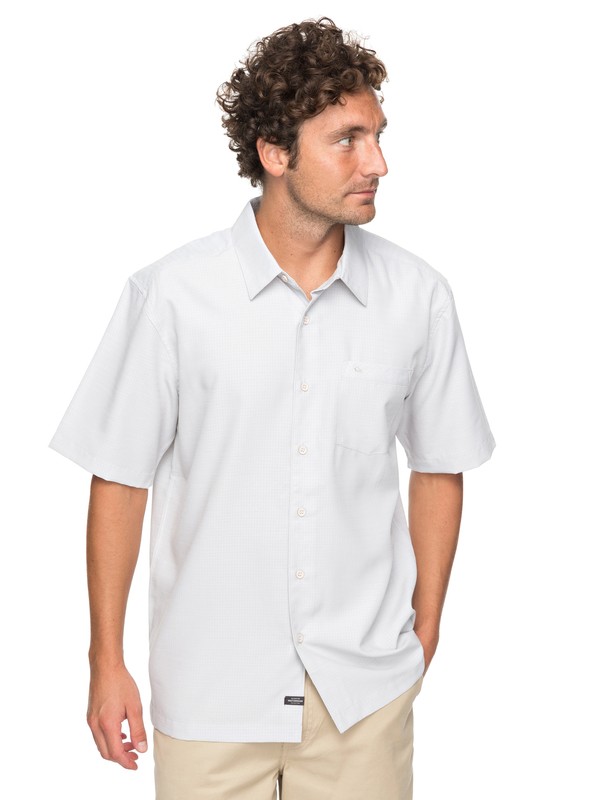 quiksilver, Waterman Centinela Short Sleeve Shirt, HIGHRISE (sgr0) 0 Waterman Centinela Short Sleeve Shirt Grey EQMWT03150 Quiksilver