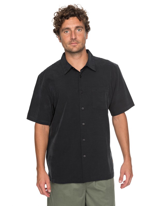 quiksilver, Waterman Clear Days Short Sleeve Shirt, BLACK (kvj0) 0 Waterman Clear Days Short Sleeve Shirt Black EQMWT03151 Quiksilver