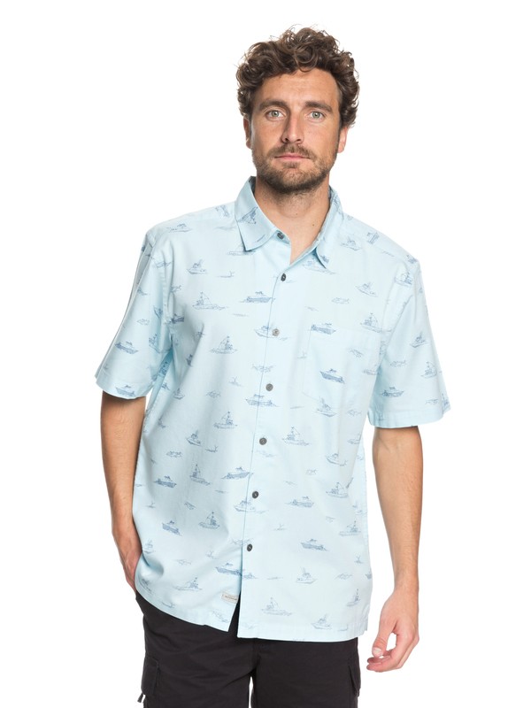 quiksilver, Waterman Channel Cruising - Technical Short Sleeve Shirt, CRYSTAL BLUE (bfa0) 0 Waterman Channel Cruising - Technical Short Sleeve Shirt Blue EQMWT03157 Quiksilver