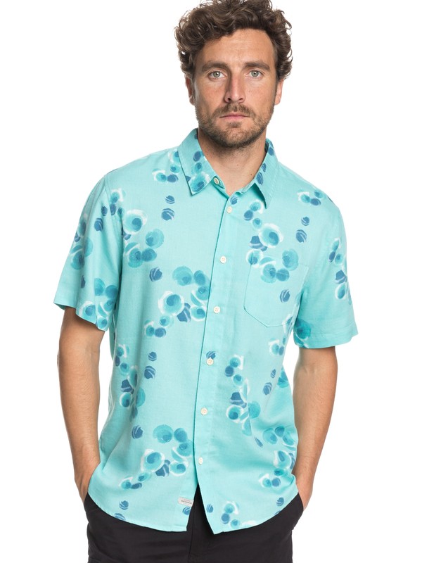 quiksilver, Waterman Plumes Dune Technical Short Sleeve Shirt, BLUE RADIANCE (bgm0) 0 Waterman Plumes Dune Technical Short Sleeve Shirt Blue EQMWT03158 Quiksilver