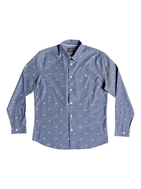 quiksilver, Waterman Mahi Hami - Camisa de manga larga para Hombre, PARISIAN NIGHT (byp0) 0 Waterman Mahi Hami - Camisa de manga larga para Hombre Azul EQMWT03182 Quiksilver
