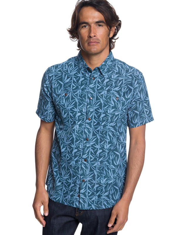 quiksilver, Camisa Técnica Manga Corta Wake Bamboo Fences Waterman, ORION BLUE (brg0) 0 Camisa Técnica Manga Corta Wake Bamboo Fences Waterman Azul EQMWT03188 Quiksilver