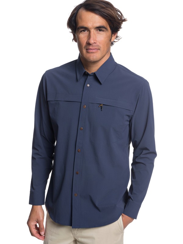 quiksilver, Waterman Salt Water Explorer - Camiseta técnica de manga larga con UPF 30 para Hombre, PARISIAN NIGHT (byp0) 0 Waterman Salt Water Explorer - Camiseta técnica de manga larga con UPF 30 para Hombre Azul EQMWT03189 Quiksilver