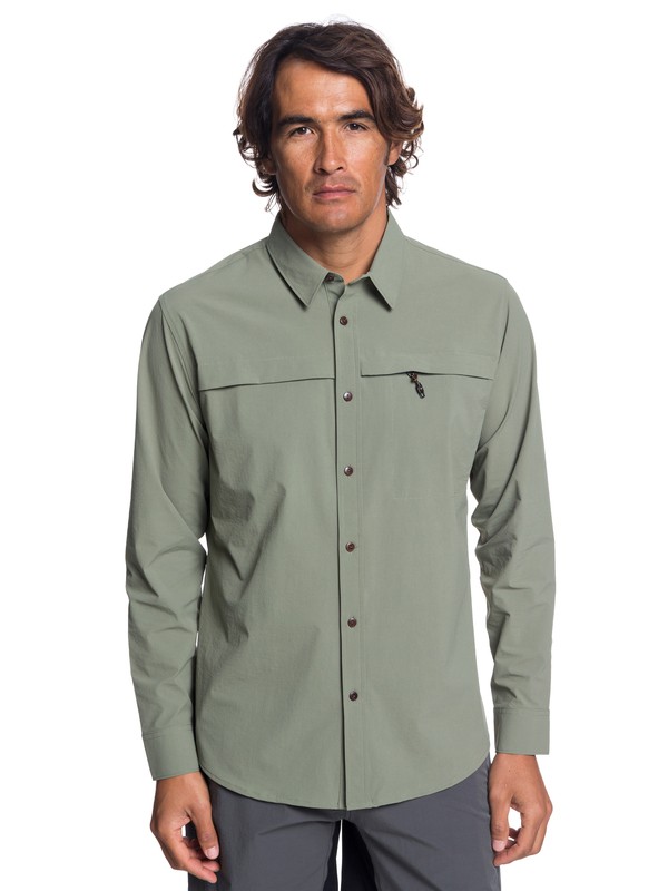 quiksilver, Waterman Salt Water Explorer - Camiseta técnica de manga larga con UPF 30 para Hombre, DEEP LICHEN GREEN (tpc0) 0 Waterman Salt Water Explorer - Camiseta técnica de manga larga con UPF 30 para Hombre Beige EQMWT03189 Quiksilver